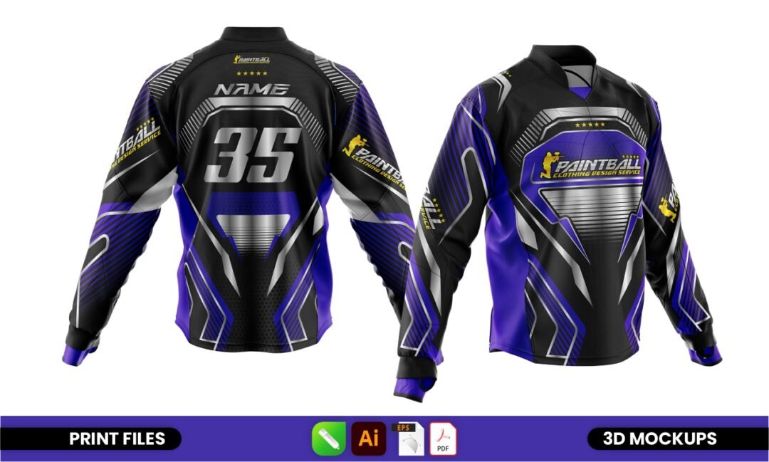 I will make a paintball custom jersey design for sublimation